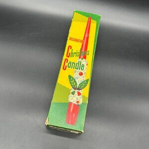 Vintage Christmas Candle Box Decoration 1950s Japan Mid Century Kitschy EMPTY